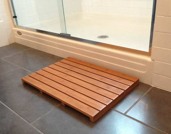 Wooden Bath Mats are Wood Shower Mats by American Floor Mats